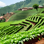 부룬디의 현대적 과제 - Sustainable Farming in Burundi**

"A Burundian farmer, fully clothed in work attire, tending to a te...