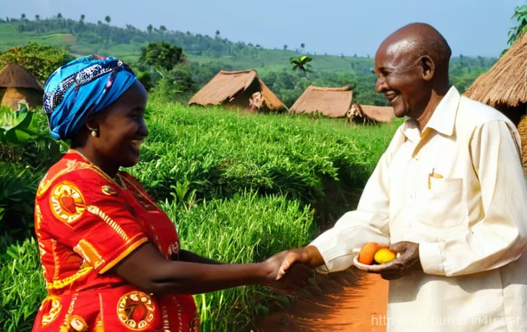 부룬디 관광 안전 주의사항 - **Prompt 1: Cultural Welcome in Burundi**
    A bright, sunny outdoor scene depicting a respectful i...