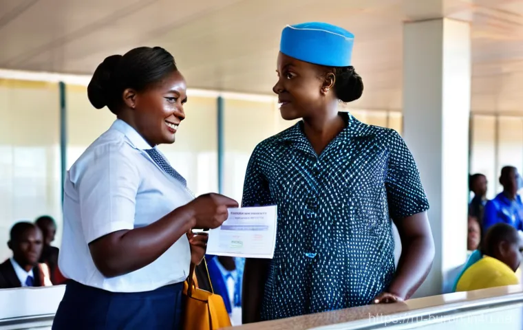 부룬디 입국 시 필수 서류 - **Prompt 1: Smooth Arrival at Bujumbura Airport**
    "A well-composed, medium shot of a prepared fe...