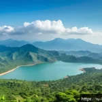 부룬디에서 가능한 액티비티 - A breathtaking panoramic view of Burundi’s mountainous landscape during the dry season, showcasing l...